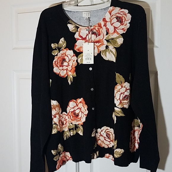 Floral Cardigan Size 